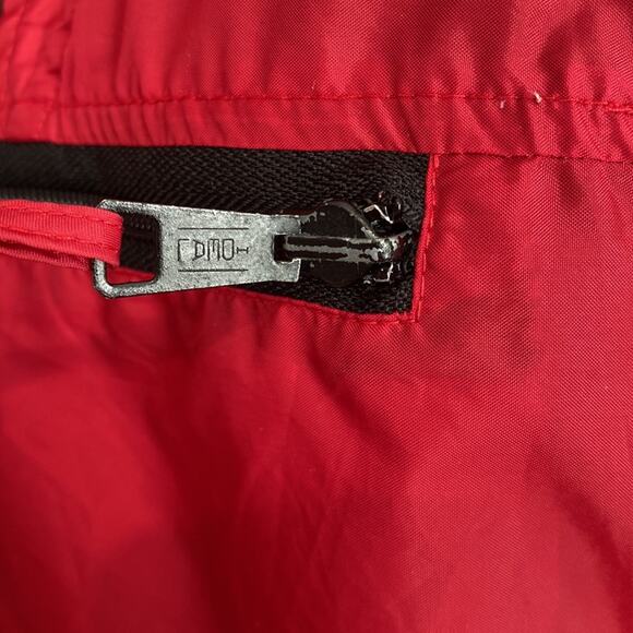 Vintage Mickey Mouse Pullover Nylon Windbreaker Hooded Jacket Red XXL - Picture 7 of 12